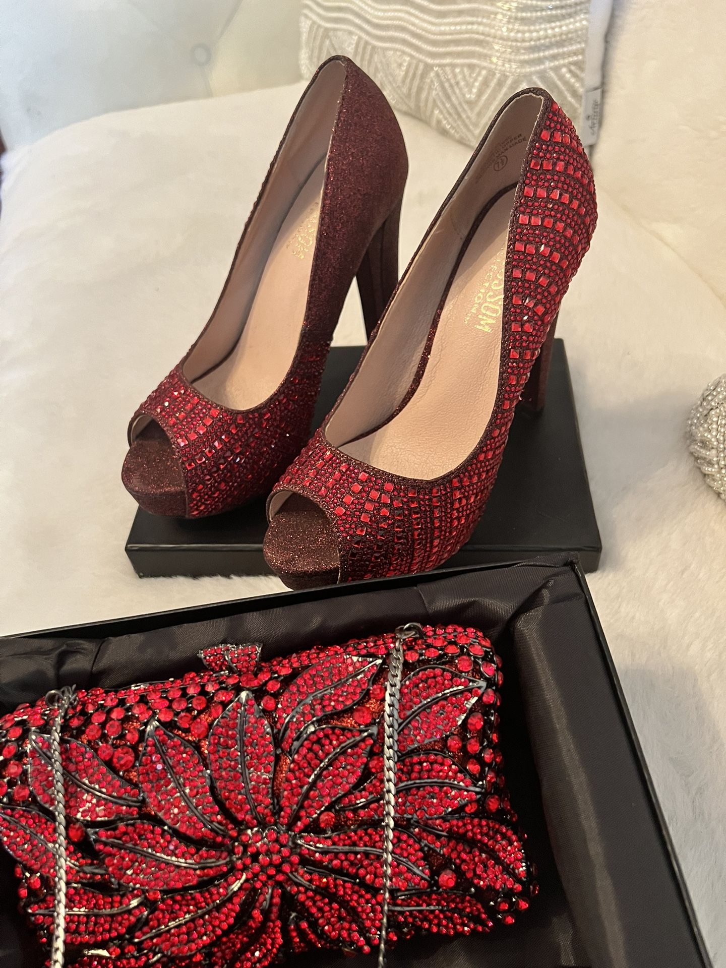 Red Bag With Shoes