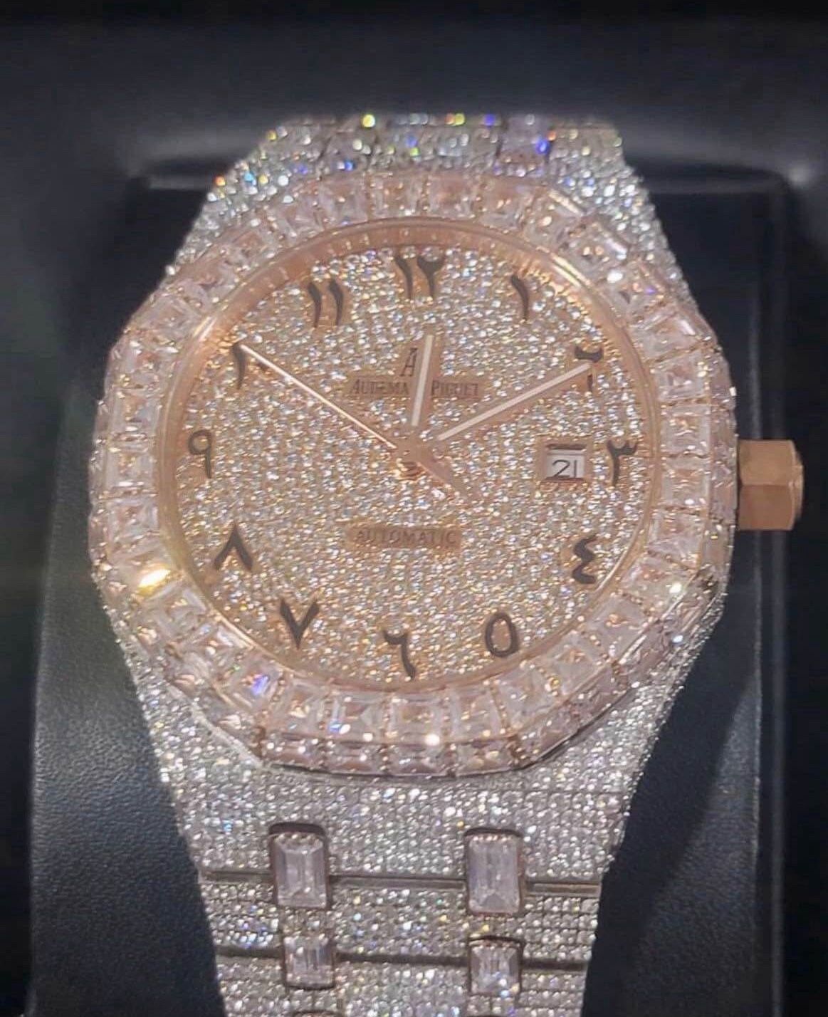 Moissanite Ap Royal Oak Two Tone Rose Gold