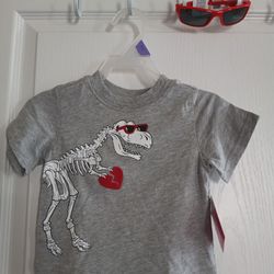 Dinosaur T- Shirt with Sun Glasses