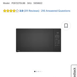 GE Profile - 2.2 Cu. Ft. Built-In Microwave - Black On Black