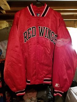 Vintage NHL: 90's Detroit Red Wings Satin Starter Jacket Brand Starter Size XL