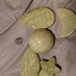 Yellow Serpentine Sculpture Bulk Lot 