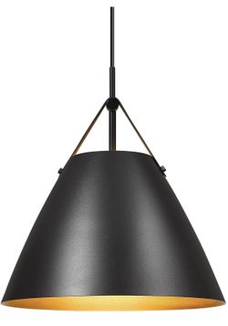 Black Pendant Lights-Industrail Kitchen Pendant Light Fixture - Autelo Large Pendant Lamp - 1-Light Hanging Light for Restaurant Dining Room H9008 BK