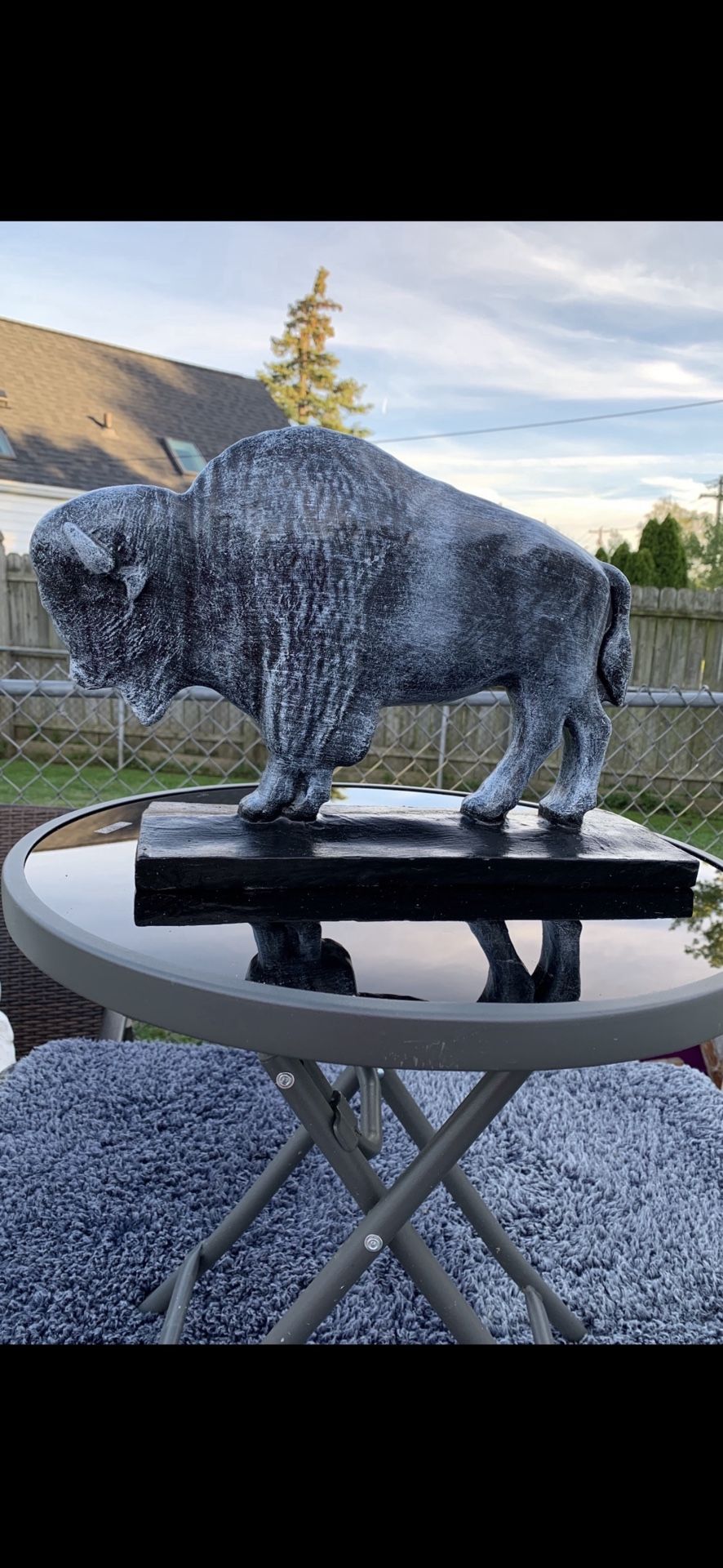 The Old Gray Buffalo Statue