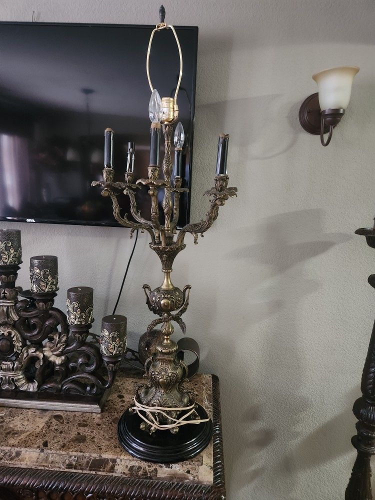 Big Antique SOLID Brass Candelabra