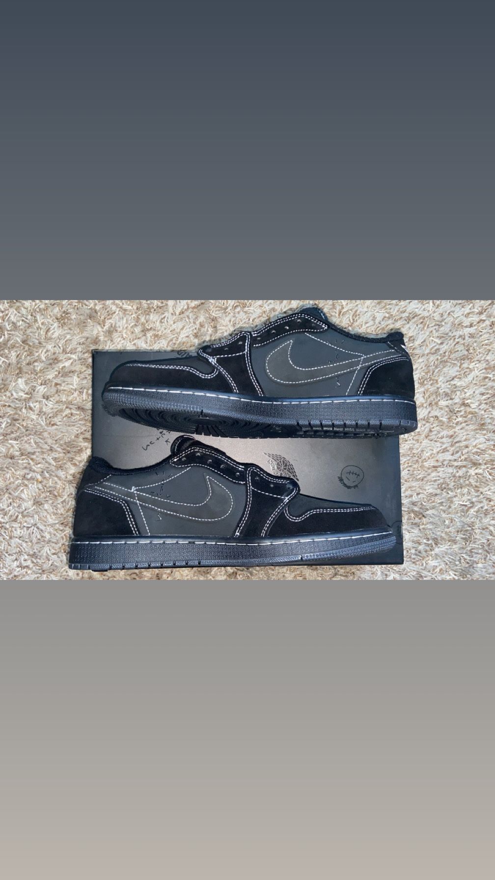 Jordan 1 Retro Low: Travis Scott Black Phantom US 11