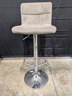 ELECWISH Beige Upholstered Bar Stool