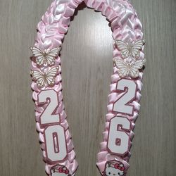 Light Pink Hello Kitty Graduation Double Leis