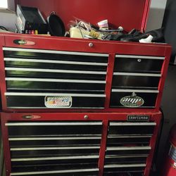 Craftsman 2 PC 19 Drawer Tool Box With Tooks Included  Craftsman  Tool / Stanley Tools  Tool Box And Tool Being Sold Together.   Craftsman Air Compt