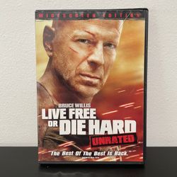 Live Free Or Die Hard DVD Movie Unrated Bruce Willis Widescreen CIB 2007