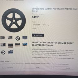 Ford Mustang 2007-2025 Spare Tire Kit