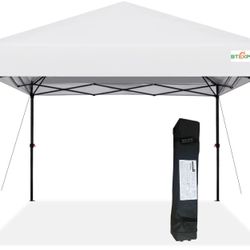 BTExpert 10x10ft 1-Person Setup Instant Pop Up Canopy Tent,  1 Button Push Portable  Shelter Outdoor Gazebo Carry Bag for Party Picnic Camping