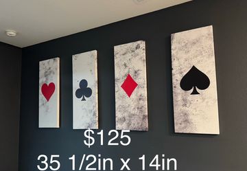 4-Piece Playing Card Wall Art