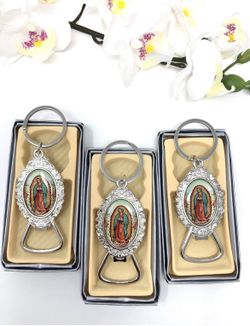 Lady Guadalupe Open Bottle Keychain