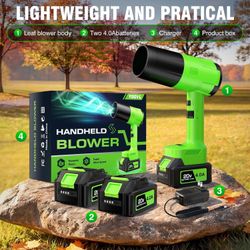 YOOVL 20V Cordless Handheld Leaf Blower Kit