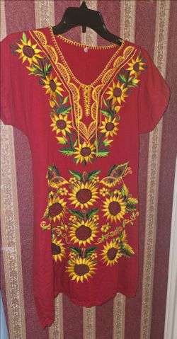 Vestido Mexicano,  size M. RECOGER EN HUMBLE 77396