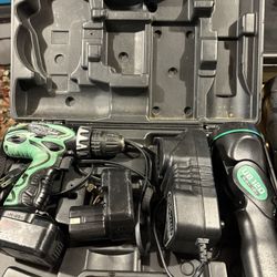 Drill Flash Light Batteries And Battery Charger 