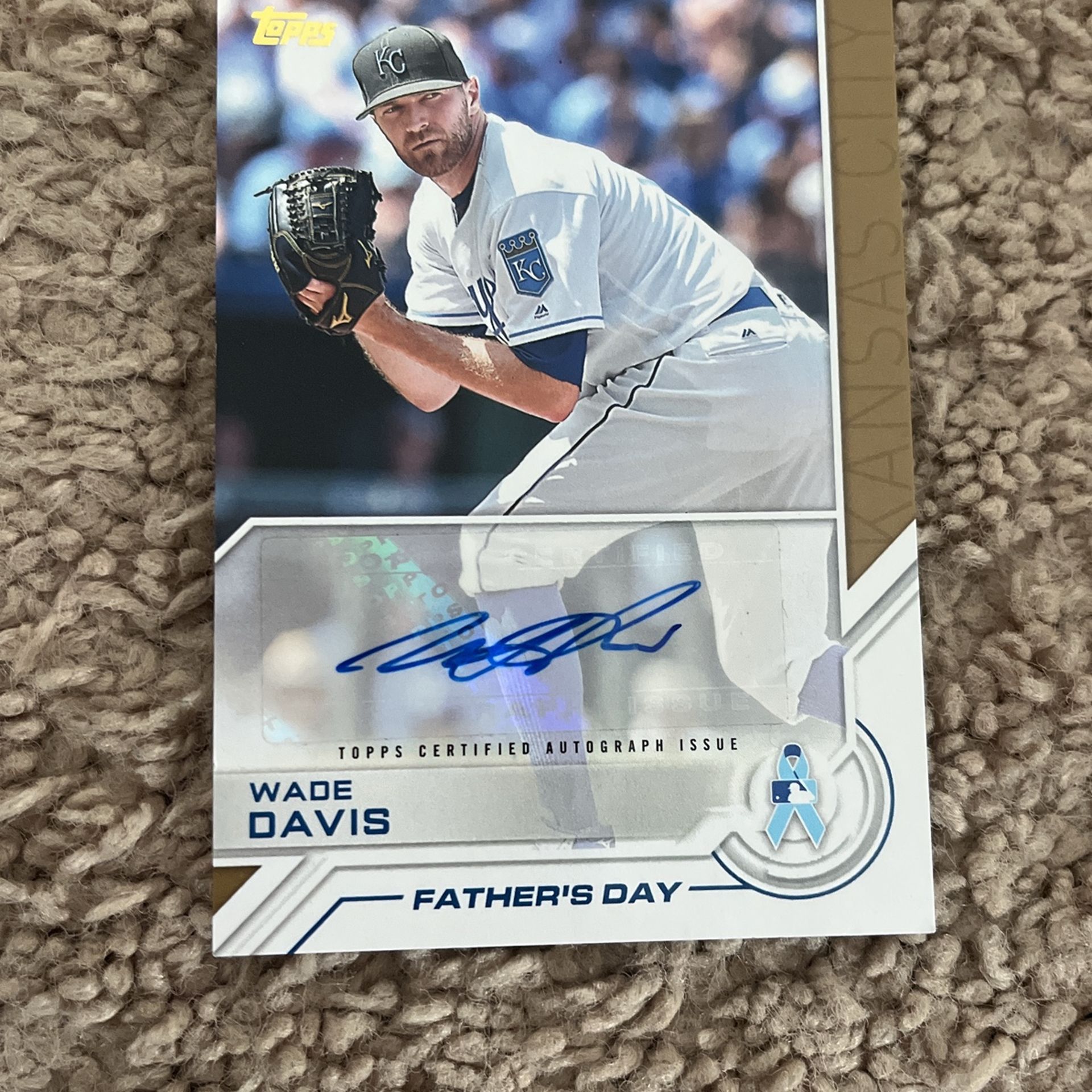 Wade Davis Signed Baseball Card