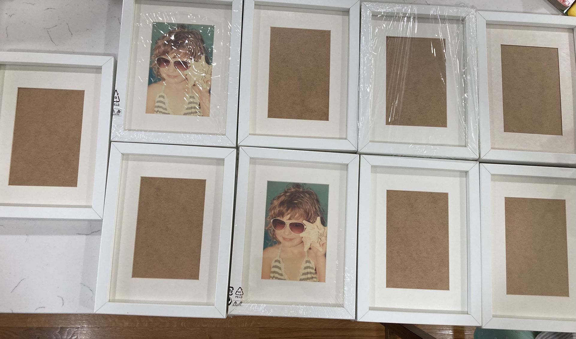 9 White Picture Frames
