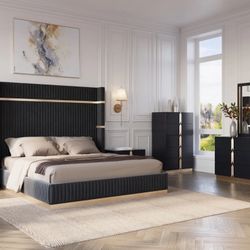 NEW LUXURY BEDROOM FURNITURE SET - BED MATTRESS SPECIAL FINANCING AVAILABLE 