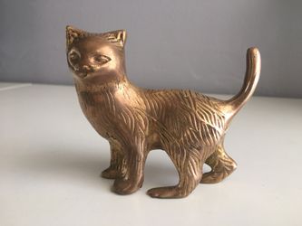 Brass Cat Statue 3” high