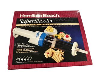 VTG Hamilton Beach Super Shooter 80000 Cordless Cookie Press Food Decorator New