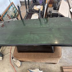 Green Wooden Coffee Table