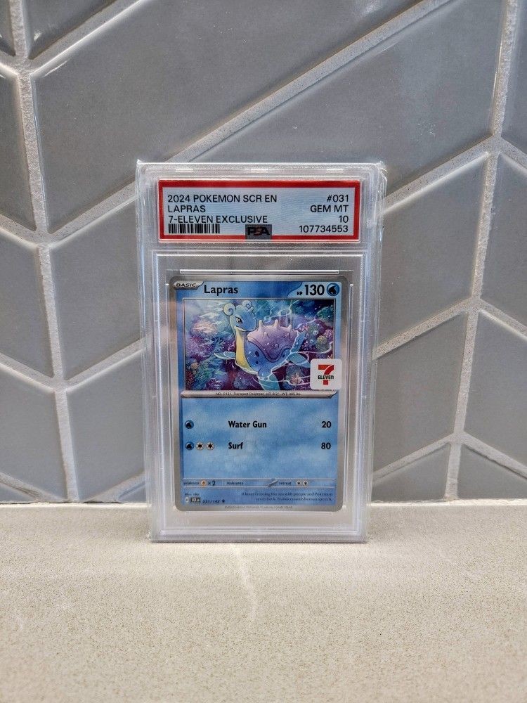 Pokemon Stellar Crown 7-Eleven SE Asia Exclusive Lapras Promo 031 PSA 10!
