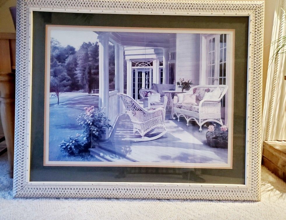 Large Ornate Picture Frame With Glass