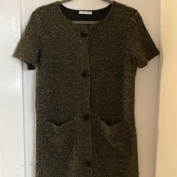 ZARA knitted sparkly mini dress