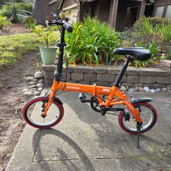 Teen Foldable Bike Like New Orange Color
