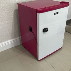 Pink And White Mini Fridge Works Amazing 