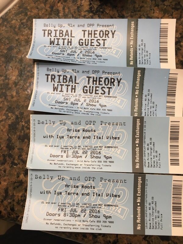 Concert tickets for sale