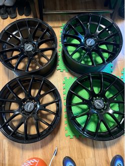 ASA Driving Revolution Wheel Rims 20x8.5 Staggered, 5x14.3 Lug Pattern, Black Painted, Positive Offs