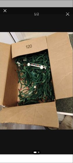 Box of Christmas lights cash only good condition