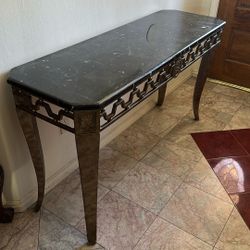 Marble Table and Iron mirror  