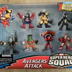 Marvel Super Hero Squad Defeat Dr. Doom 7 Figure Set The Leader Crossbones Red She-Hulk Black Suit Spider-Man MIB
