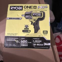 Ryobi ONE+ HP 18V Brushless Cordless 4-Mode 1/2 in. Impact Wrench (Tool Only)