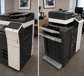 Konica Minolta Bizhub Color Copier Printer Scanner w/ Stapler