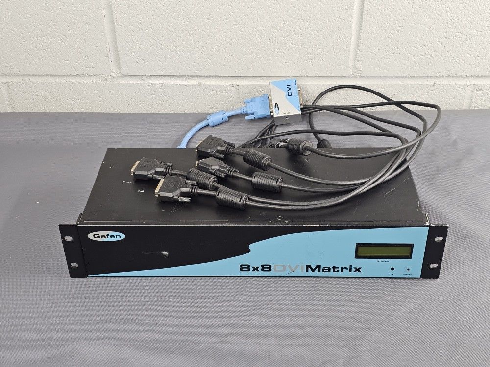 GEFEN EXT-DVI MATRIX SWITCHER 8X8 DVI 1920X1200 HDTV 1080P With Cables
