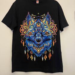 Black with neon design t-shirt