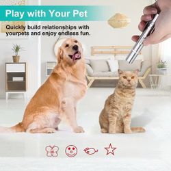 Red Laser Pointer For Cats Dogs 3 Multi-Mode Interactive Toy Rechargeable