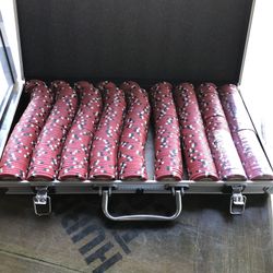 Poker Lot, (179) $5 Chips, Case, Rack Case, 15 Racks