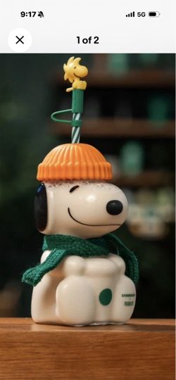 Starbucks x Peanuts Snoopy Cup with Straw