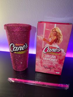 Canes Limited Edition Megan Moroney Pink Rhinestone 24oz Tumbler