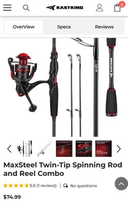 KastKing MaxSteel Twin-Tip Spinning Rod and Reel Combo