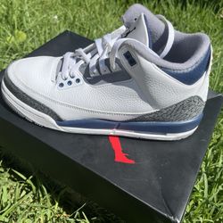 Air Jordan 3 Retro (gs) White/Midnight Navy Size 7 Youth 