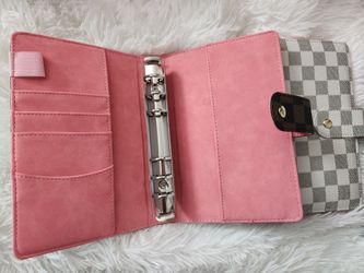 A6 White Checkered Budget Binder With Cash Envelpes