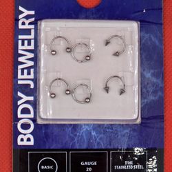 Body Jewelry💎22G Multi-Color Nose Ring Hoops & Studs 316L Stainless Steel