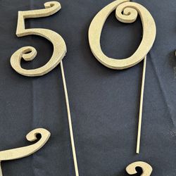 5 And 0 Or 50 Sign/centerpiece/decor